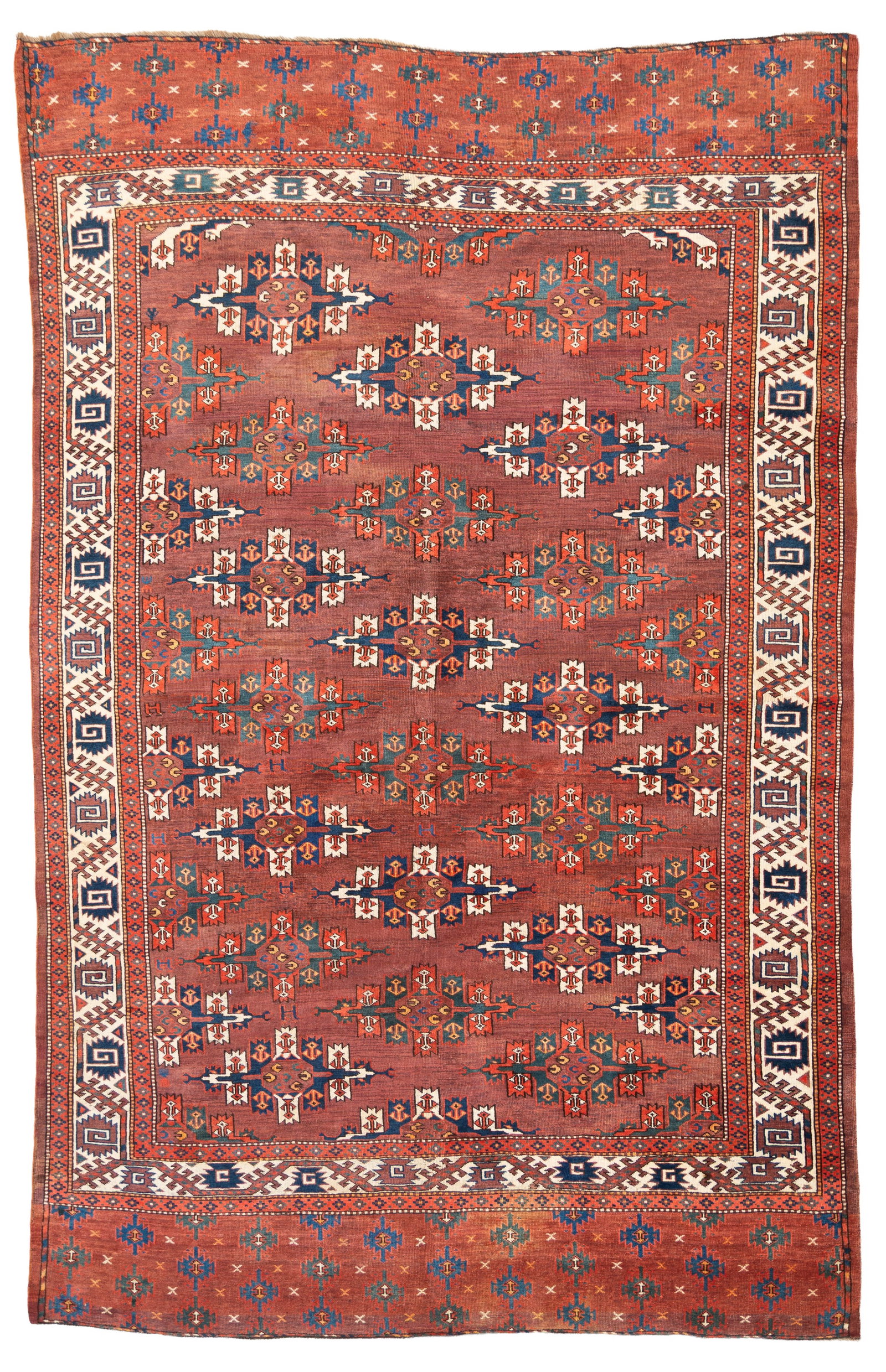 Yomut main carpet C gull e Kepse. Turkestan occidentale (1 of 7)
