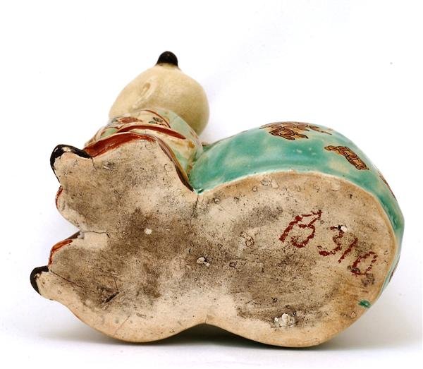 Meiji Japanese Satsuma Boy Figurine Teapot - 7