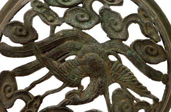 Meiji Japanese Bronze Hand Warmer w Dragon - 2