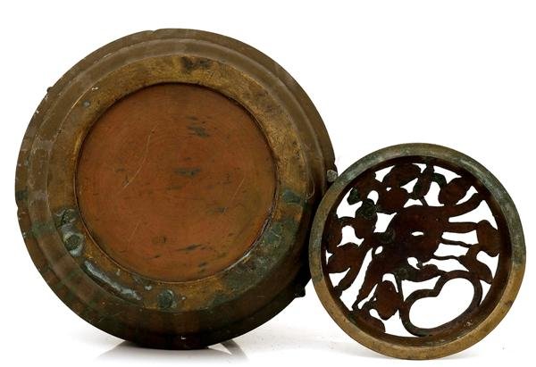 Meiji Japanese Bronze Hand Warmer w Dragon - 8