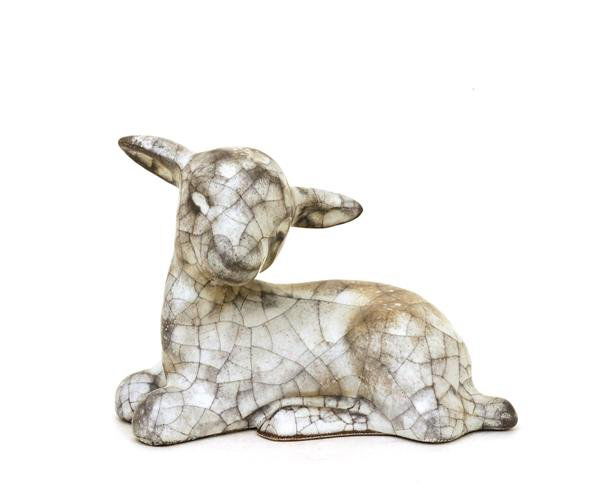 Denmark Michael Andersen Pottery Lamb 4670: Denmark Michael Andersen Pottery Lamb 4670 Marked "M.A.&S." Size: It is 3 inches (7.5 cm) tall by 4.3 inches (11 cm) wide.