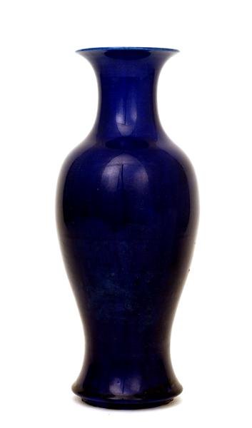 Old Chinese Cobalt Blue Monochrome Porcelain Vase