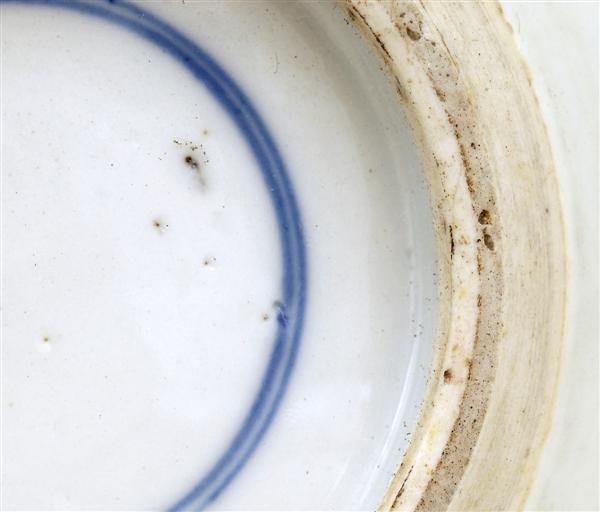 19C Chinese Blue & White Porcelain Fish Bowl - 10