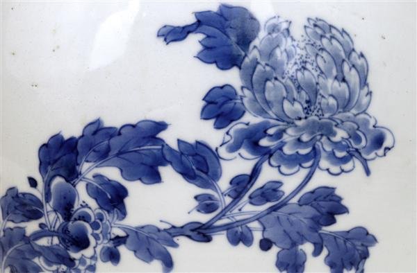 19C Chinese Blue & White Porcelain Fish Bowl - 3