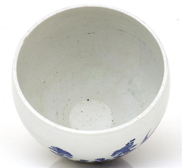 19C Chinese Blue & White Porcelain Fish Bowl - 8