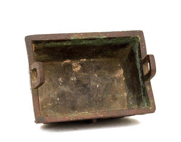 18C Chinese Bronze Archaic Sty Censer Scholar - 7