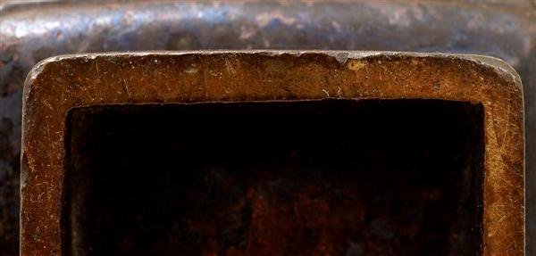 18C Chinese Bronze Archaic Sty Censer Scholar - 9