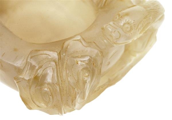 19C Chinese Agate Dragon Brush Washer Scholar Art - 3