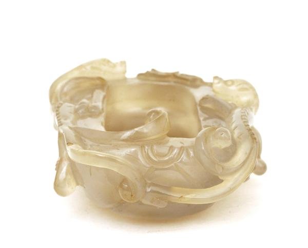 19C Chinese Agate Dragon Brush Washer Scholar Art - 6
