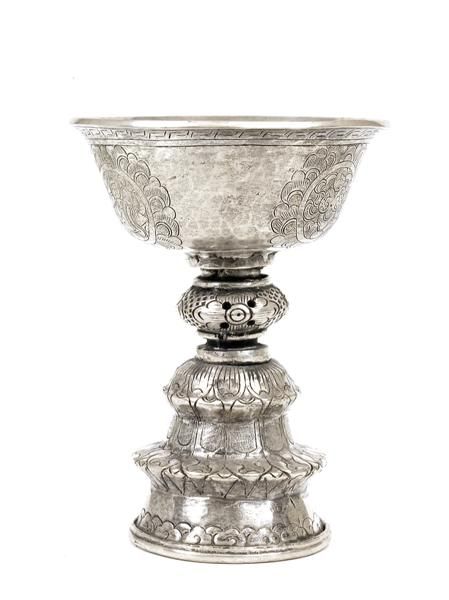 19C Tibetan Tibet Buddha Silver Cup  - 2