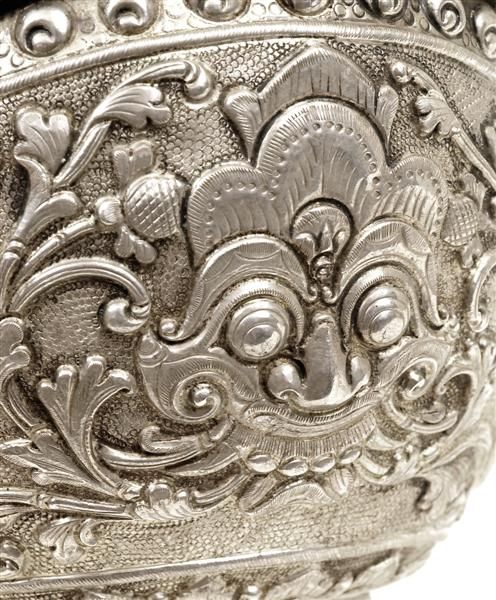 Old Tibetan Tibet Repousse Silver Bowl Yamantaka - 2