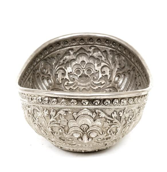 Old Tibetan Tibet Repousse Silver Bowl Yamantaka - 5