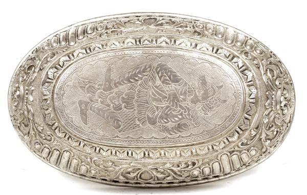 Old Tibetan Tibet Repousse Silver Bowl Yamantaka - 7