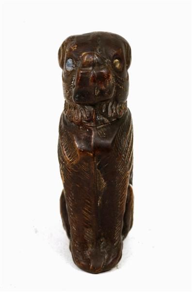 Old Japanese Brass Cigarette Match Safe Dog Pup - 3