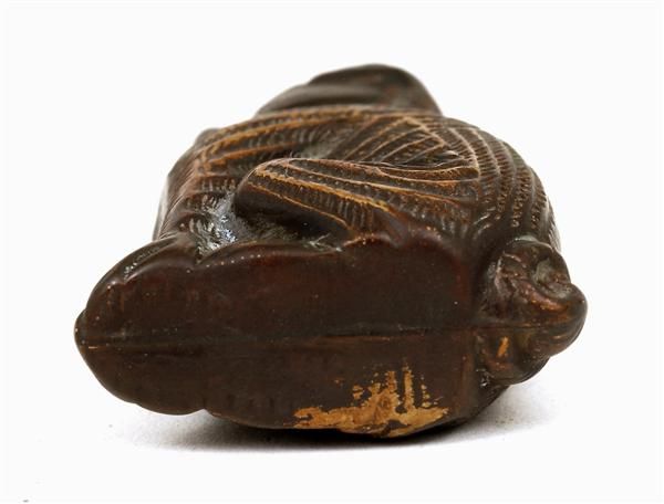 Old Japanese Brass Cigarette Match Safe Dog Pup - 6
