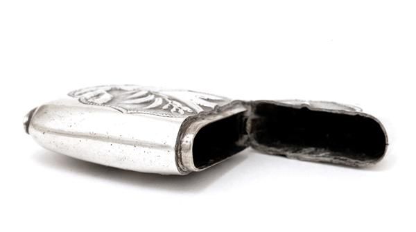 Old Japanese Silver Match Safe Cigarette Case - 3