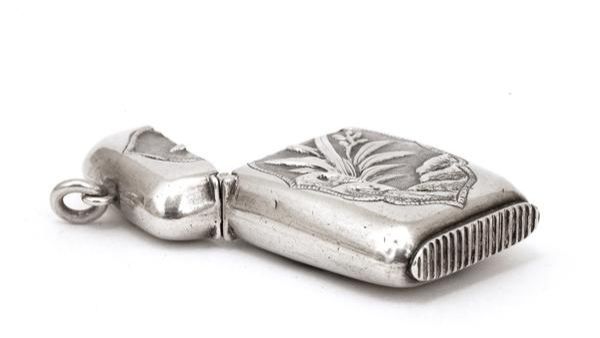Old Japanese Silver Match Safe Cigarette Case - 4