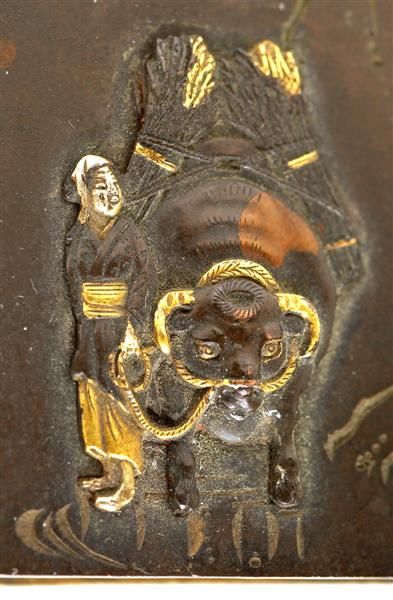 Japanese Mixed Metal Komai Match Safe Figurine - 2