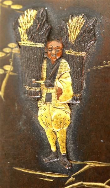 Japanese Mixed Metal Komai Match Safe Figurine - 3