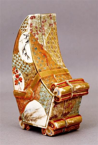 Meiji Japanese Satsuma Censer Box Kogo - 2