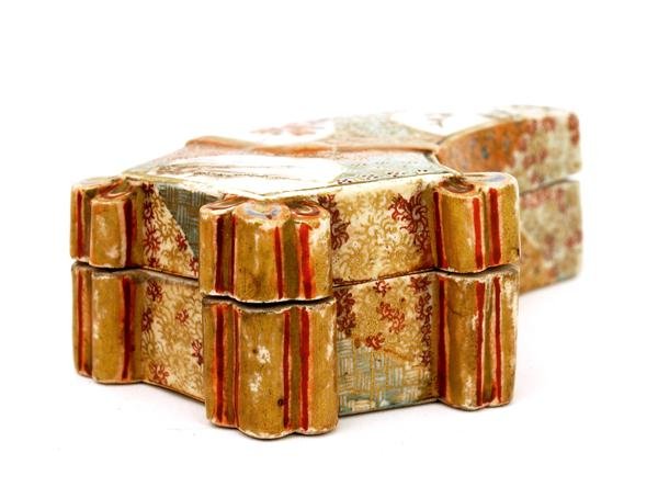 Meiji Japanese Satsuma Censer Box Kogo - 6