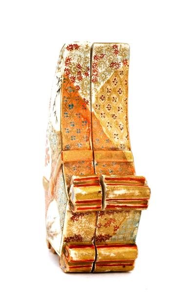 Meiji Japanese Satsuma Censer Box Kogo - 7