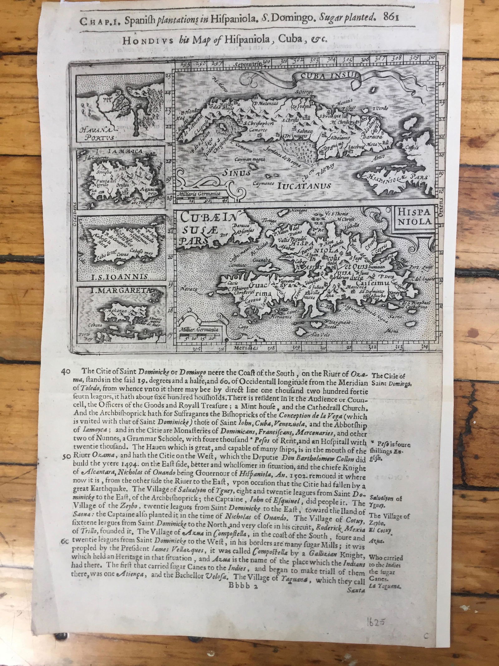 1625 Hondius his Map of Hispaniola, Cuba, &c. (1 of 2)