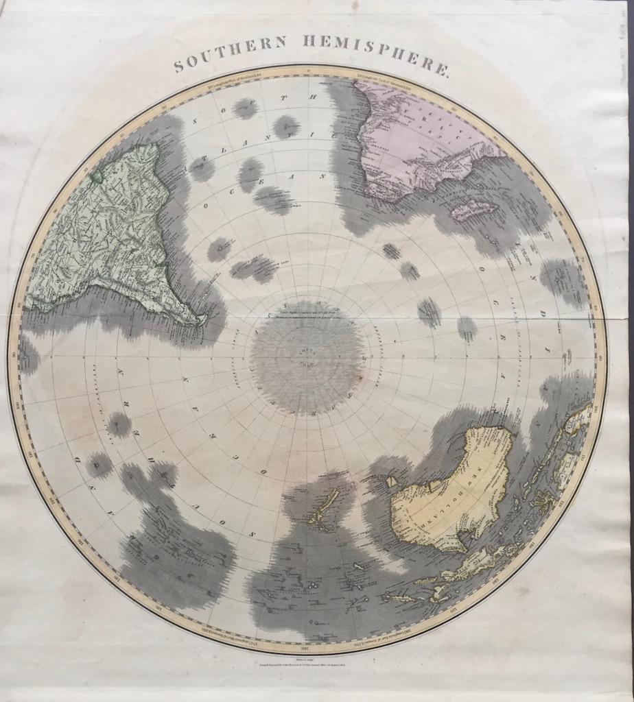 1817 Southern Hemisphere Map: 1817, Edinburgh by John Thomson