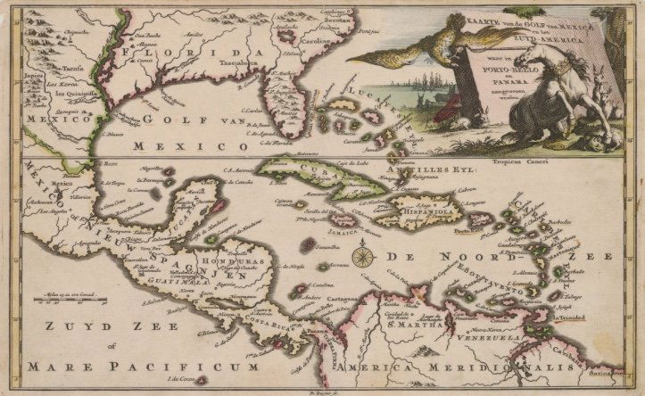 Kaarte van de Golf van Mexico en het Zuyd-America waar (1 of 1)