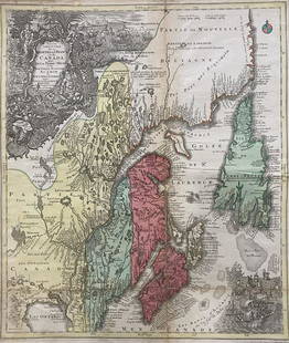 1756 Partie Orientale de la Nouvelle France ou du: 1756 Partie Orientale de la Nouvelle France ou du Canada avec lâ€™Isle de Terre-Neuve et de Nouvelle