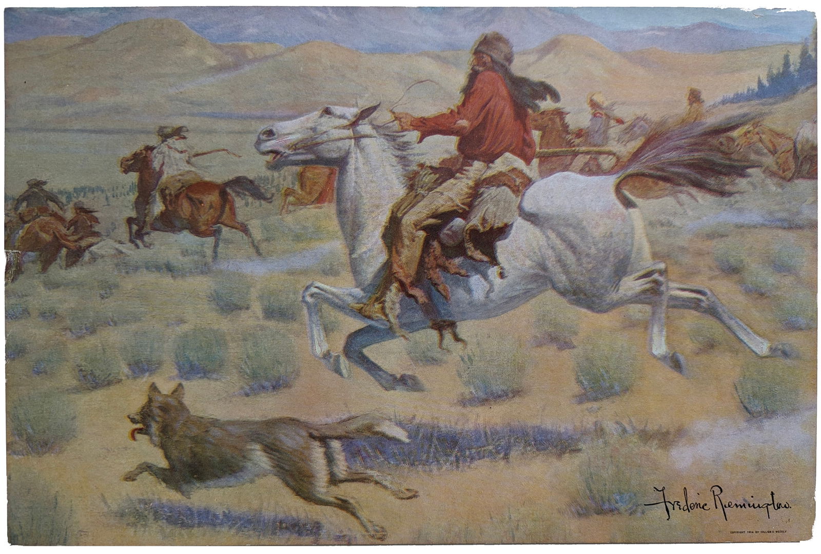 Gathering of the Trappers, The Rendezvous By: Frederic Remington, 1904 (1 of 1)