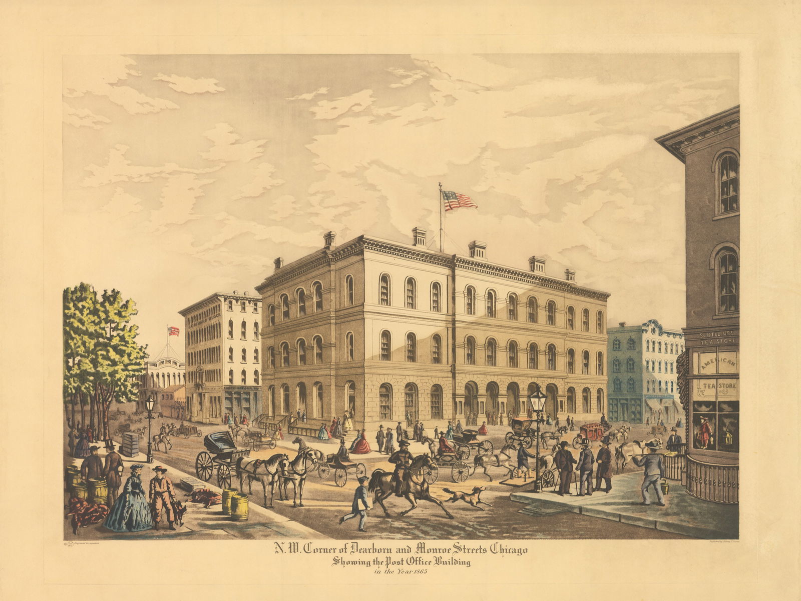 N.W. Corner of Dearborn and Monroe Streets Chicago... (1 of 1)