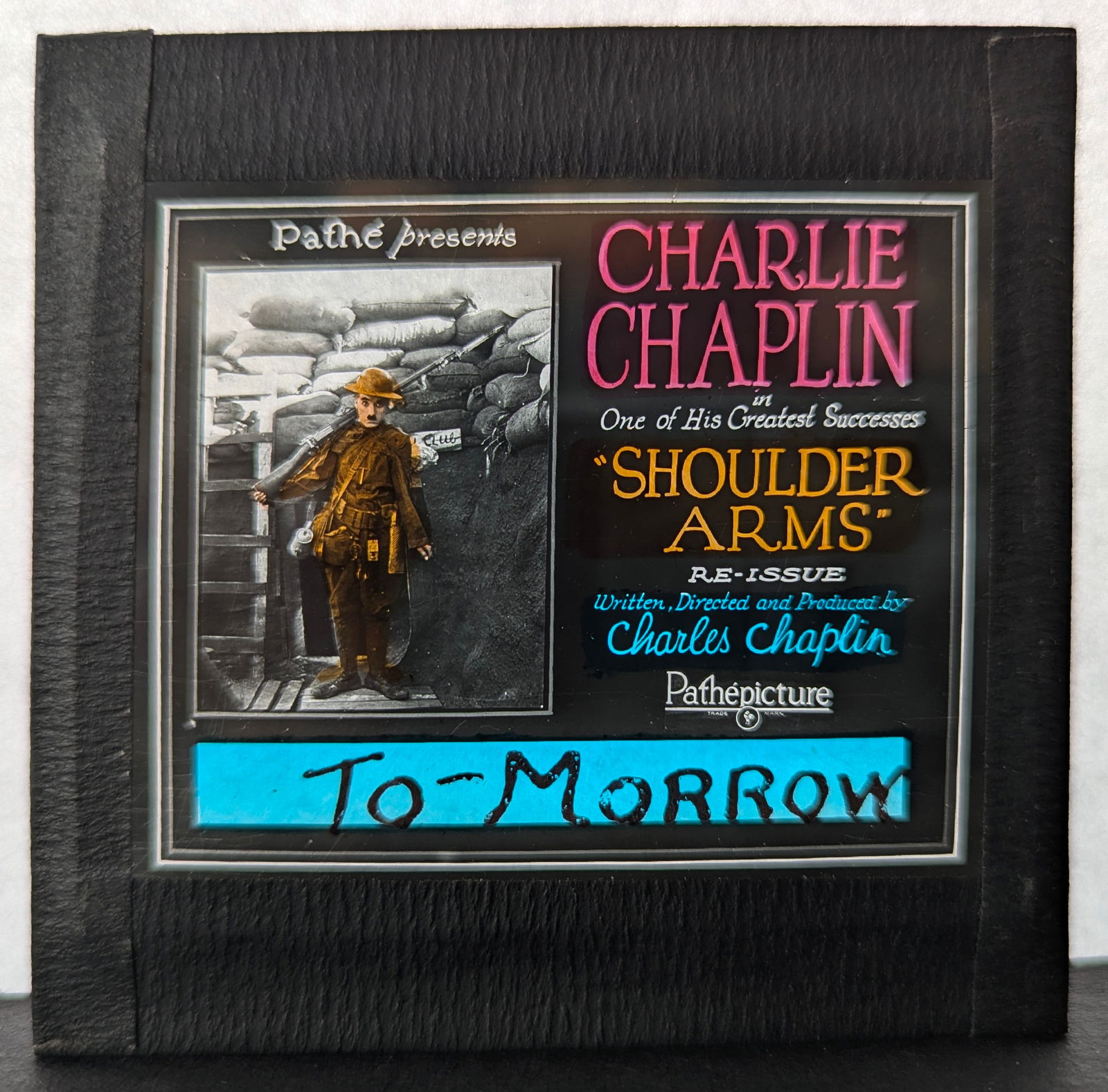 Magic Lantern Movie Slide: Shoulder Arms, 1918 (1 of 1)