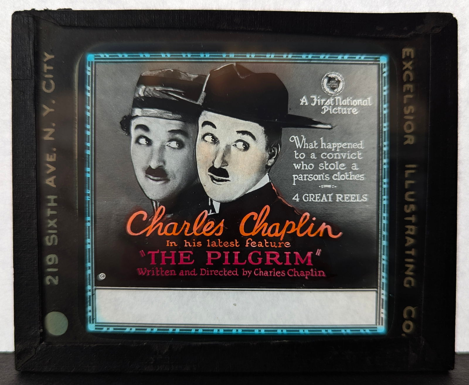 Magic Lantern Movie Slide: The Pilgrim, 1923 (1 of 1)