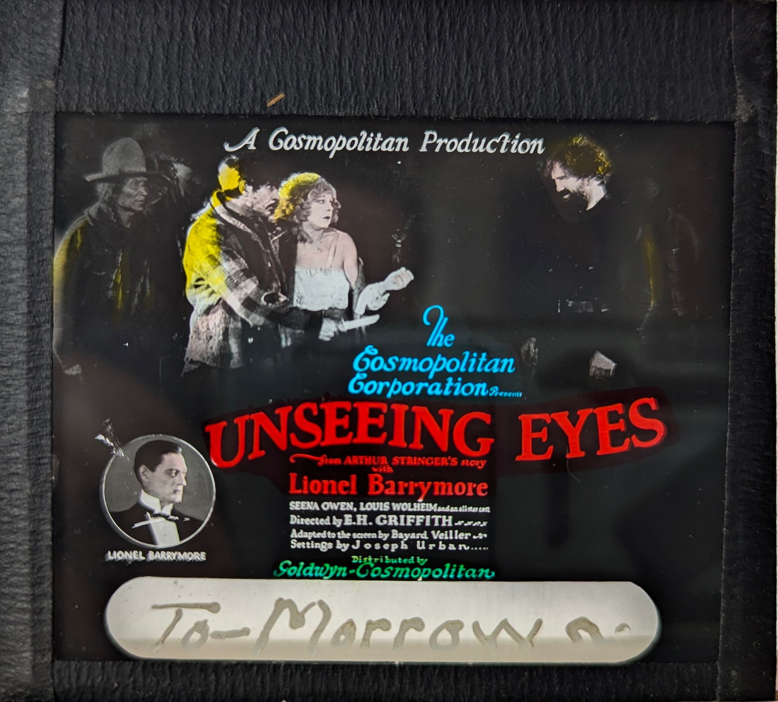 Magic Lantern Movie Slide: Unseeing Eyes, 1923 (1 of 1)