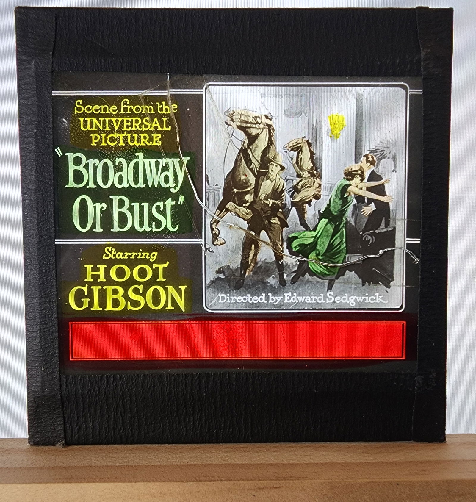 Magic Lantern Movie Slide: Broadway or Bust, 1924 (1 of 1)