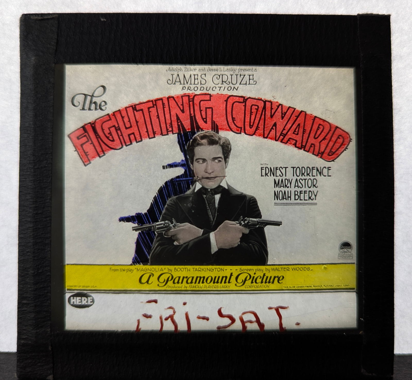 Magic Lantern Movie Slide: Fighting Coward, 1924 (1 of 1)
