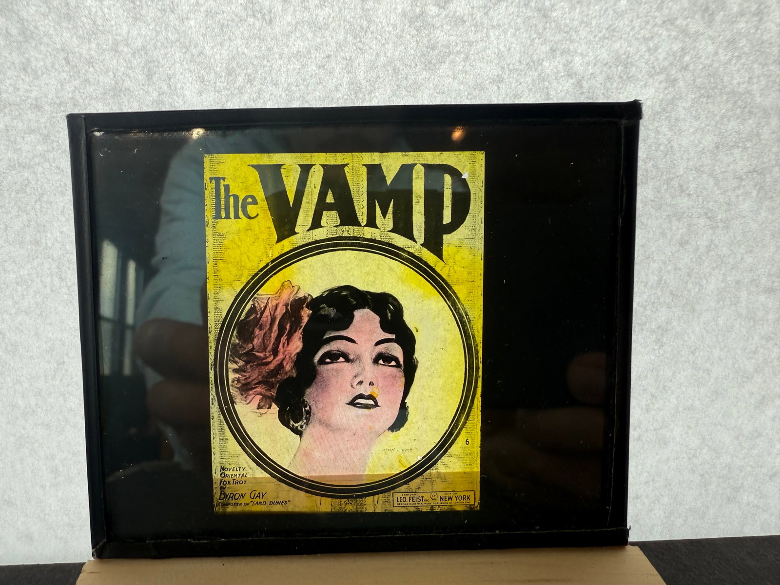 The Vamp - Silent Film Magic Lantern Movie Slide: Sheet music cover by Byron Gay & Sydney Clare