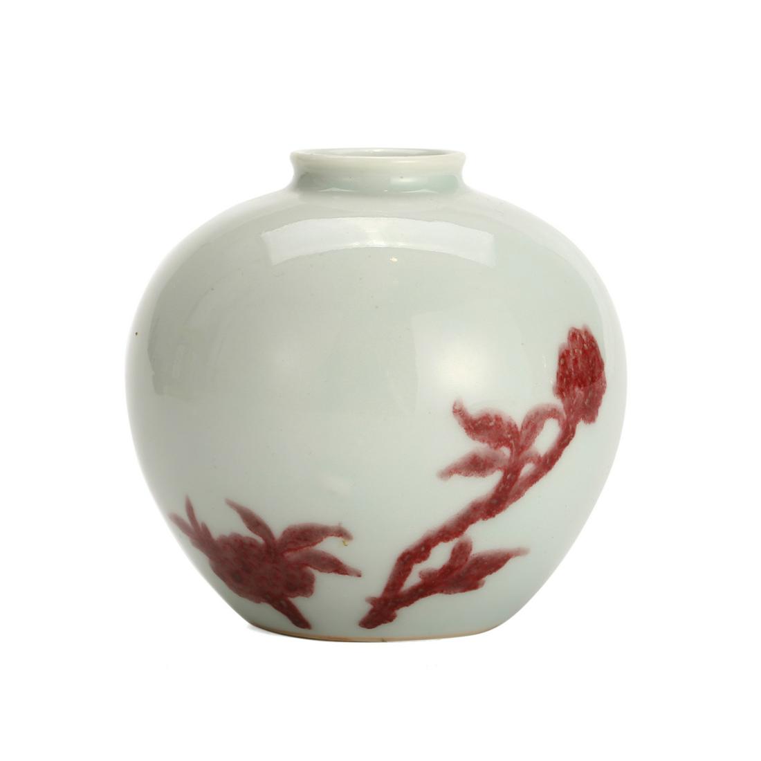 A COPPER-RED ENAMELLED WATERPOT (1 of 5)