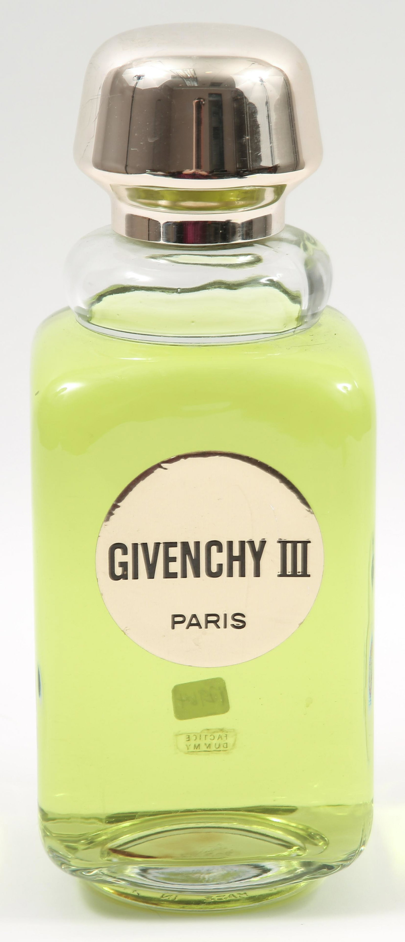 GIVENCHY III PARIS PERFUME DISPLAY BOTTLE: GIVENCHY III PARIS PERFUME DISPLAY BOTTLE Givenchy III Paris perfume display bottle Size: 11"