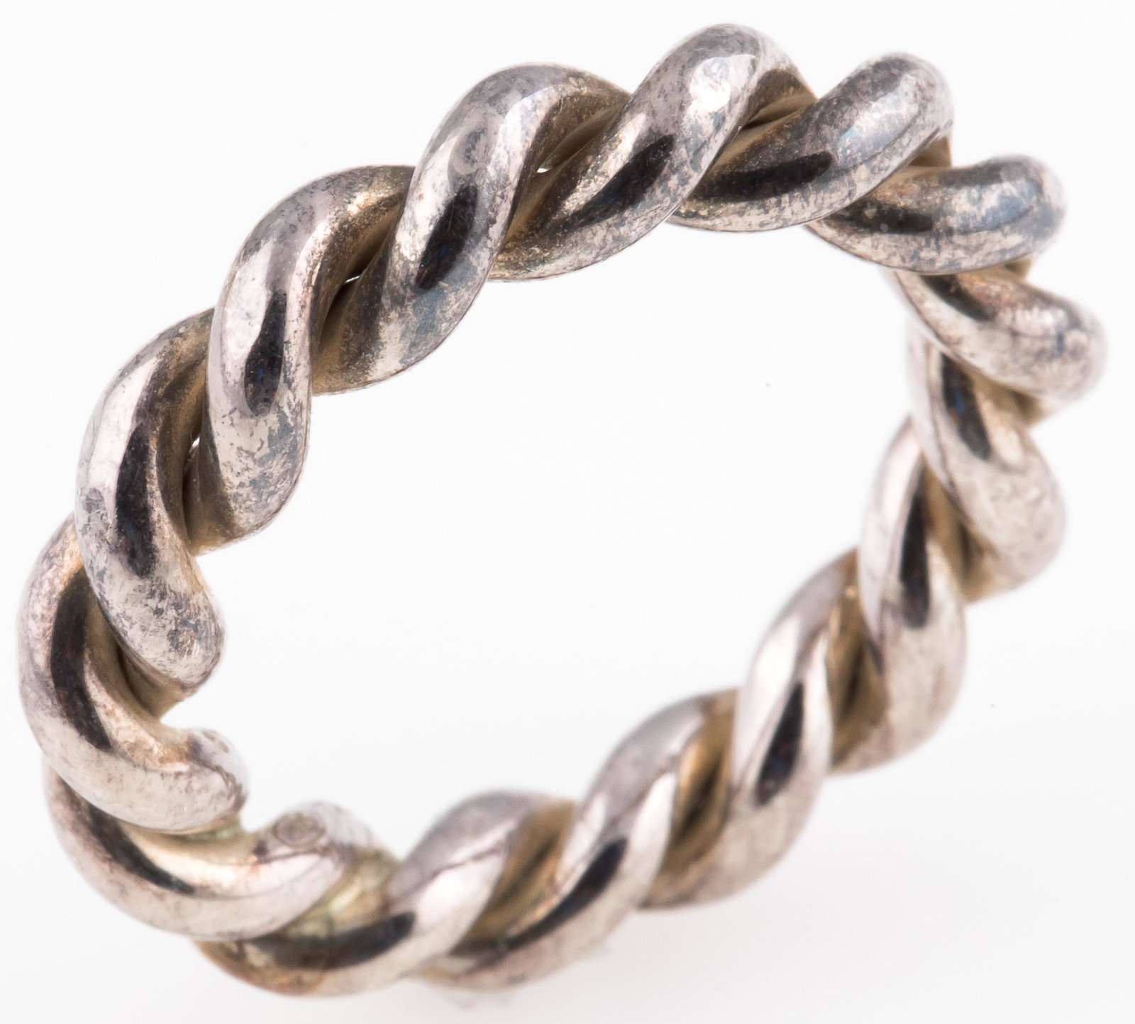 TIFFANY & CO. STERLING SILVER TWIST RING: TIFFANY & CO. STERLING SILVER TWIST RING Sterling silver twist ring by Tiffany & Co. Size: 5.5 Weight: 5.7g