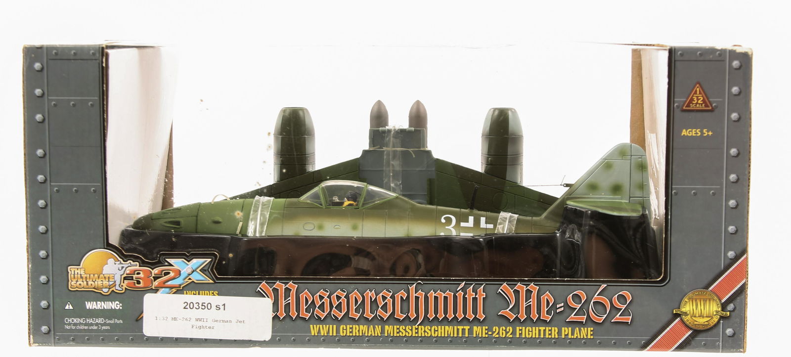 21ST CENTURY ULTIMATE SOLDIER 32XW MESSERSCHMITT ME-262: 21ST CENTURY ULTIMATE SOLDIER 32XW MESSERSCHMITT ME-262 WWII German Fighter Plane w/Pilot New old stock 1:32 scale Scale: 1:32