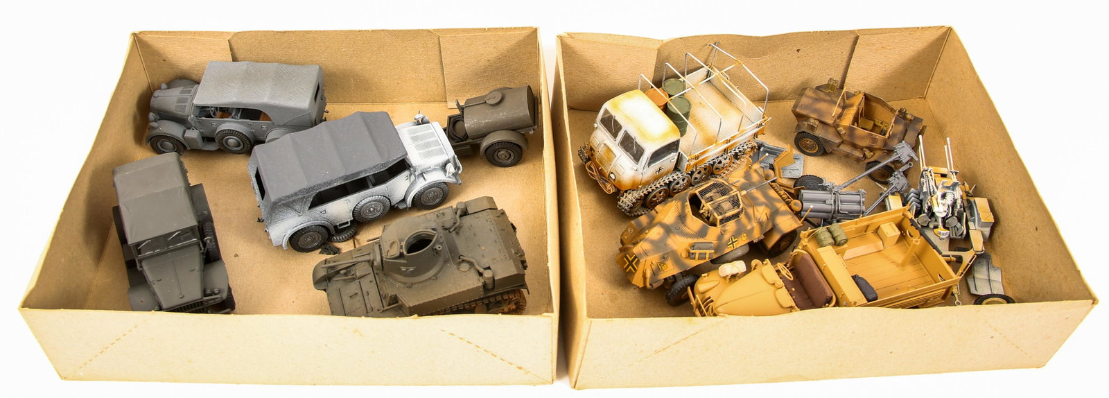 MILITARY MODEL KITS - LOT OF 8: MILITARY MODEL KITS - LOT OF 8 ITALERI: No. 7010 - Dodge WC-51; 1:72 scale HASEGAWA: Field Camp Equipment; 1:72 scale Check Point; 1:72 scale Miscellaneous military vehicles, already
