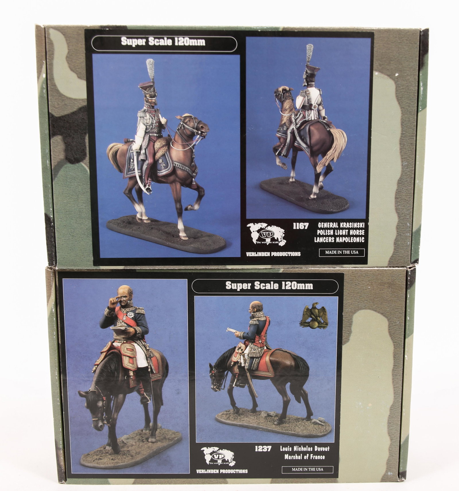 VERLINDEN MODELS | DAVOUT 1237 & GENERAL KRASINSKI 1167: VERLINDEN PRODUCTIONS MILITARY MODELS | DAVOUT 1237 & GENERAL KRASINSKI 1167 Lot of two resin cast models by Verlinden Productions: Louis Nicholas Davout, Marshal of France, #1237 General Krasin