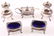 ELLIS-BARKER SILVER CO. SALT, PEPPER AND MUSTARD SET