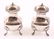 ELLIS-BARKER SILVER CO. SALT, PEPPER AND MUSTARD SET - 3
