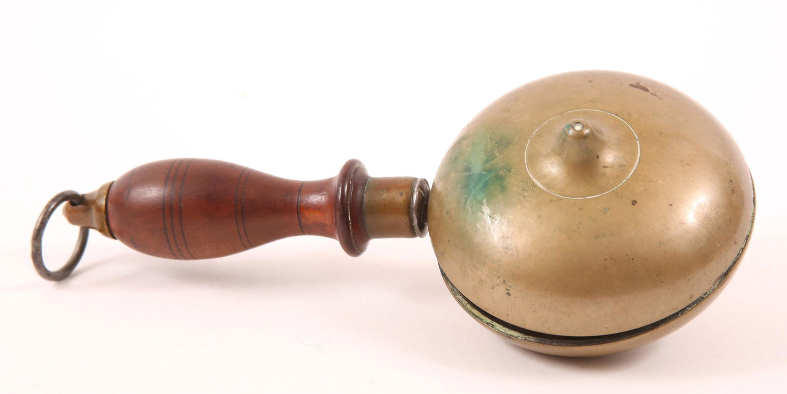 19th CENTURY BRASS FIRE MUFFIN BELL: 19th CENTURY BRASS FIRE MUFFIN BELL 19th century 3" diameter muffin bell