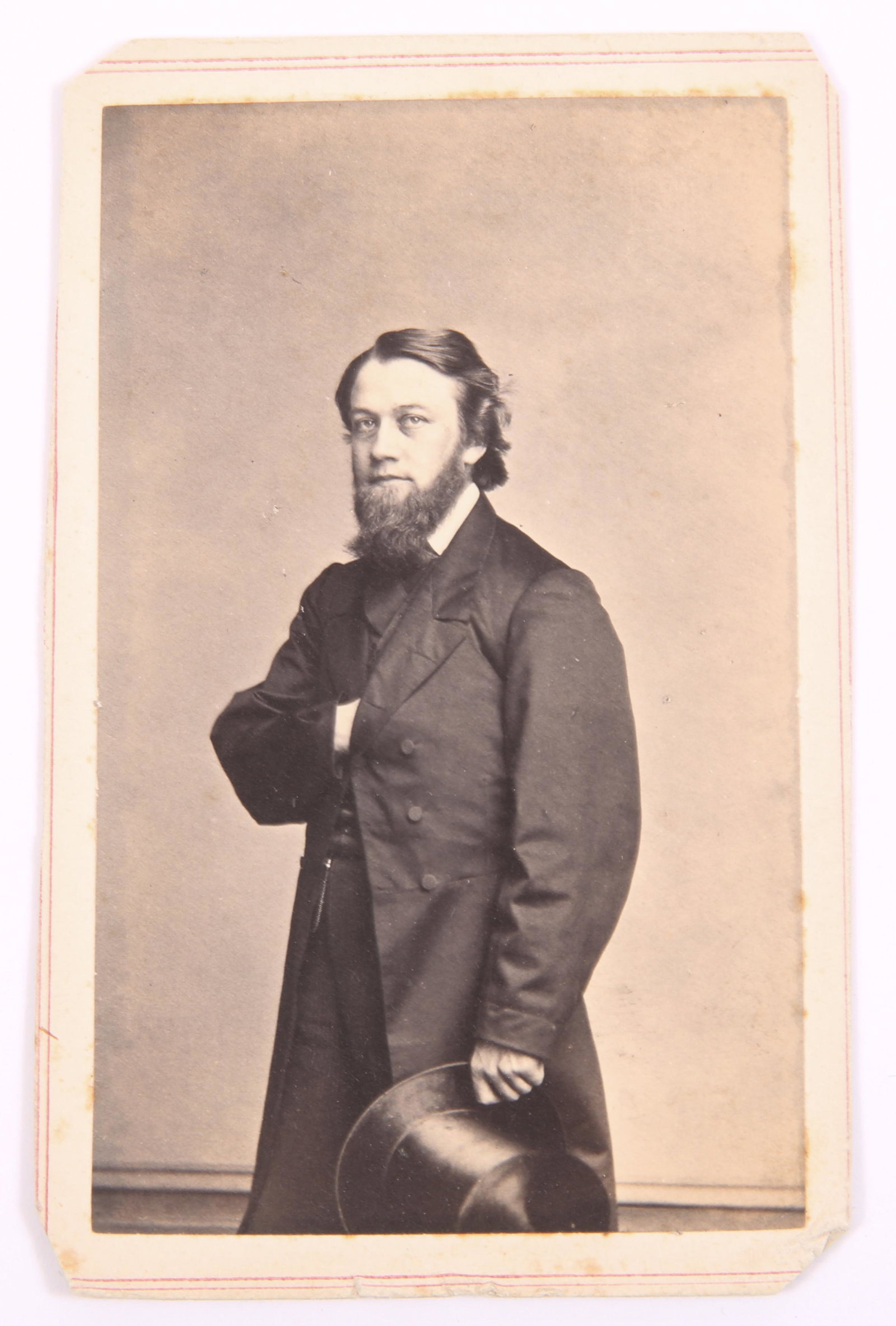 CDV CONFEDERATE COL. LUCIUS Q.C. LAMAR BY FREDRICKS: CDV CONFEDERATE COL. LUCIUS Q.C. LAMAR BY FREDRICKS Circa 1860 carte de visite of Confederate Colonel Lucius Q.C. Lamar by Charles D. Fredricks & Co. of New York. Approximate size of the image: 2 