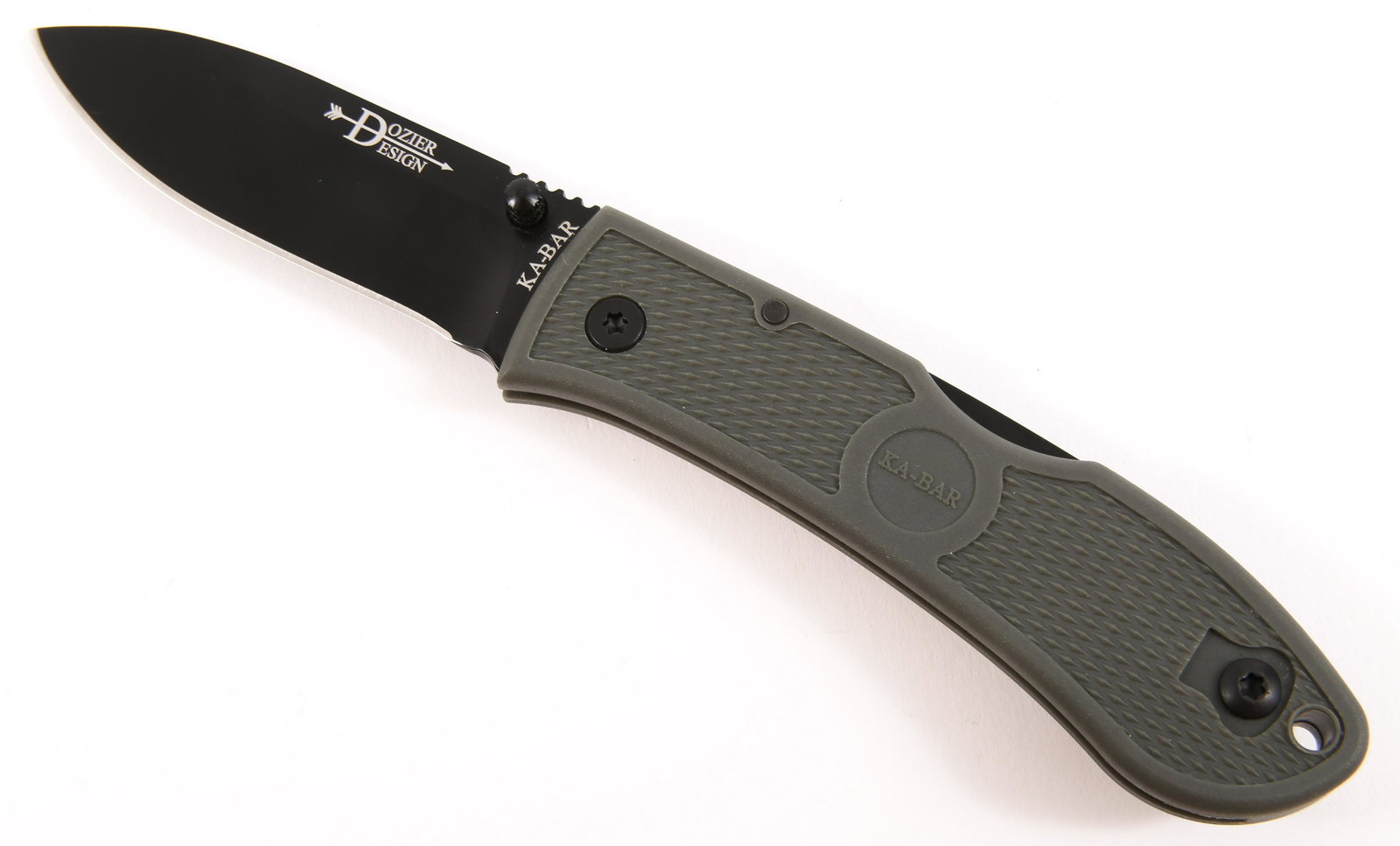 KA-BAR KNIVES INC. DOZIER DESIGN 4062 FOLDING KNIFE: KA-BAR KNIVES INC. DOZIER DESIGN 4062 FOLDING KNIFE KA-BAR Knives, Inc. Dozier Design folding hunter knife: 4062 3" blade Zytel handle 7.25" overall length