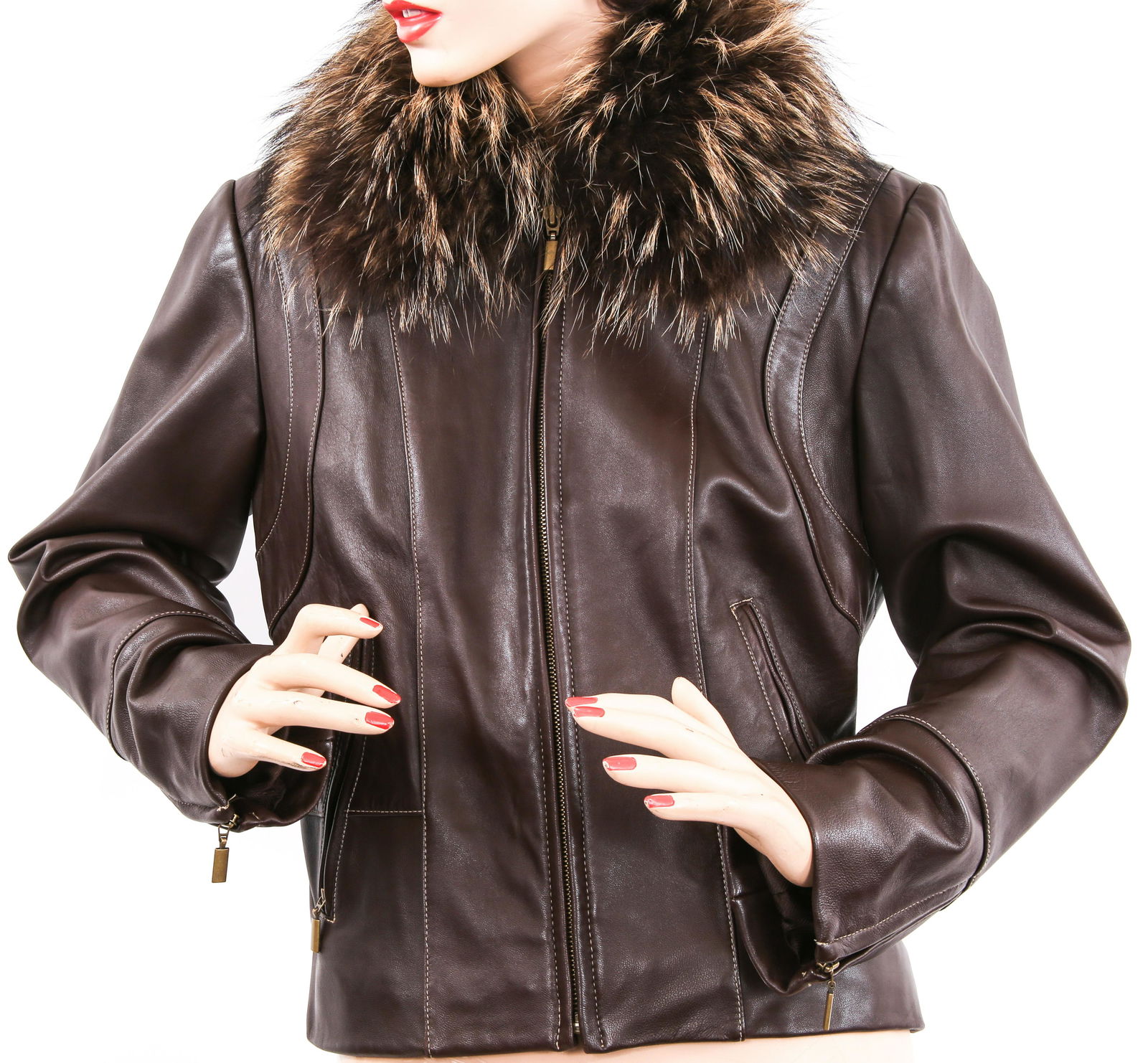 Preston & york top lambskin leather jacket